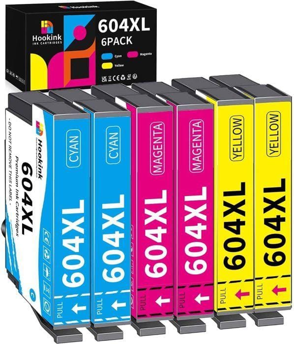 Cartouche d'Encre Compatible - Epson - 604XL - Pack de 6 - Multicolore - Haute Capacité