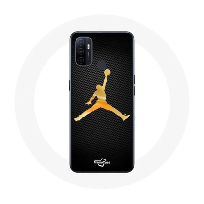 Coque - Maniacase - Oppo A53 - Souple - Logo Michael Jordan - Jaune jaune