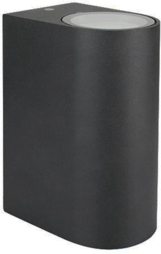 LED Wandlamp Up and Down IP44 - 2x GU10 aansluiting - Zwart