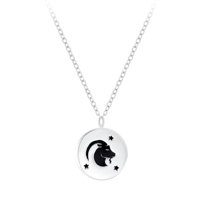 Joy|S - Zilveren sterrenbeeld Capricorn Steenbok hanger met ketting