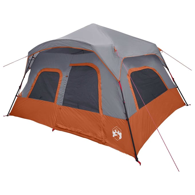 vidaXL - Directe - Tent - Grijs - en - Oranje - 340 - x - 280 - x - 190 - cm