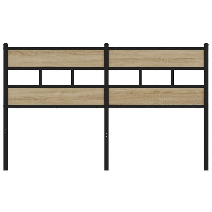 vidaXL - Vervangend - hoofdbord - 150 - cm - ijzer - en - sonoma - eikenkleurig
