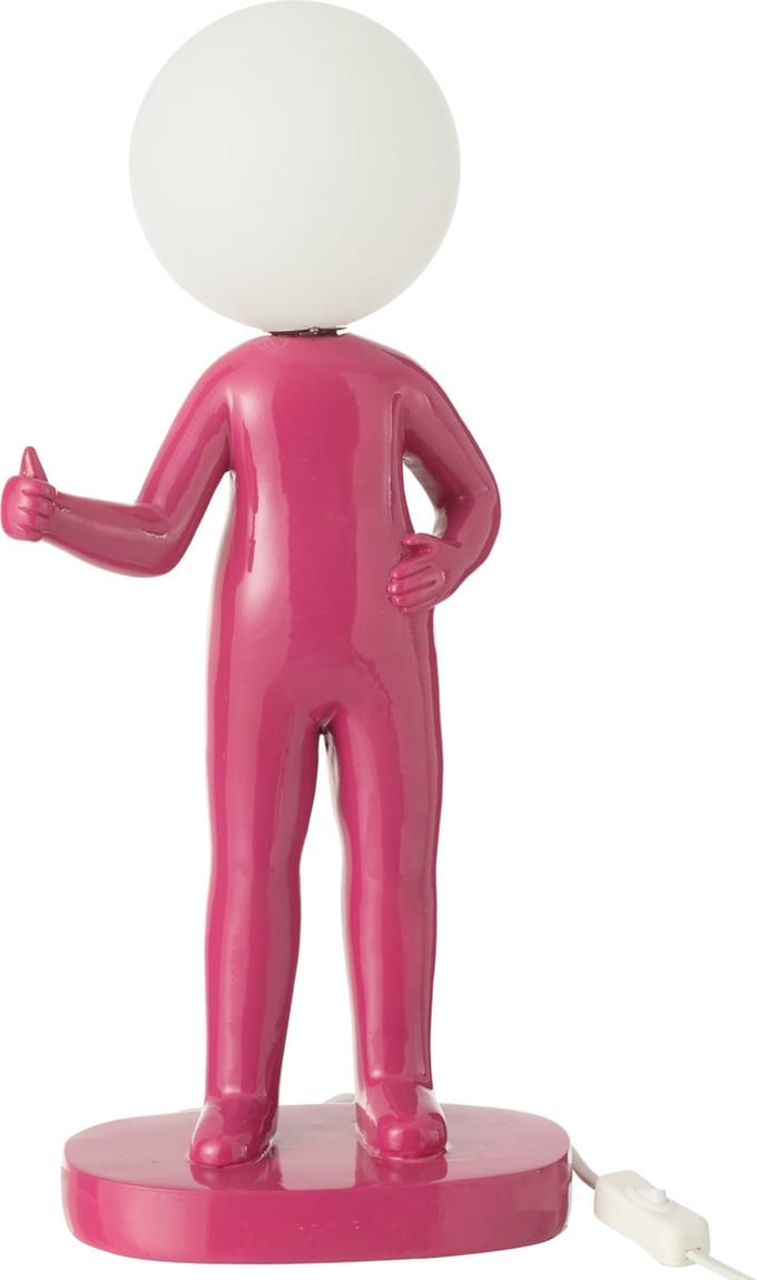 J-Line tafellamp Duim Hars - kunststof - roze
