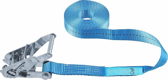 Sjorband 5m x 25mm - 1500kg Belastbaarheid - Spanratel zonder Haak - Polyester Ladingbeveiliging