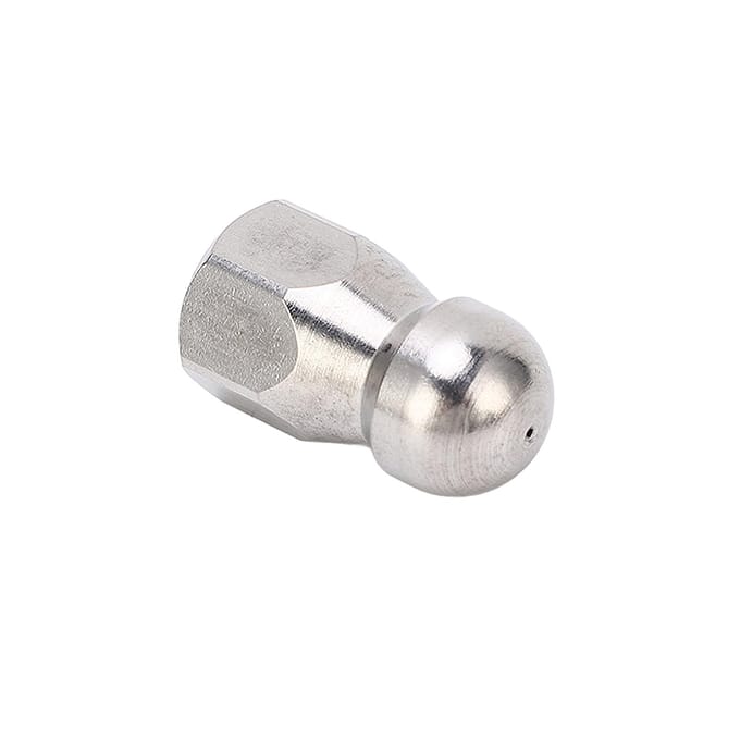 Buse de Nettoyeur Haute Pression 5000PSI Buse de Nettoyage de Dragage de Tuyau Acier Inoxydable Buse Jetter gray