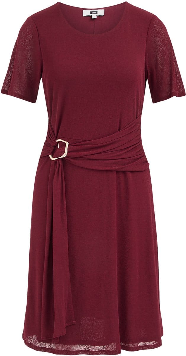 WE Fashion Dames midi jurk met gouden accent