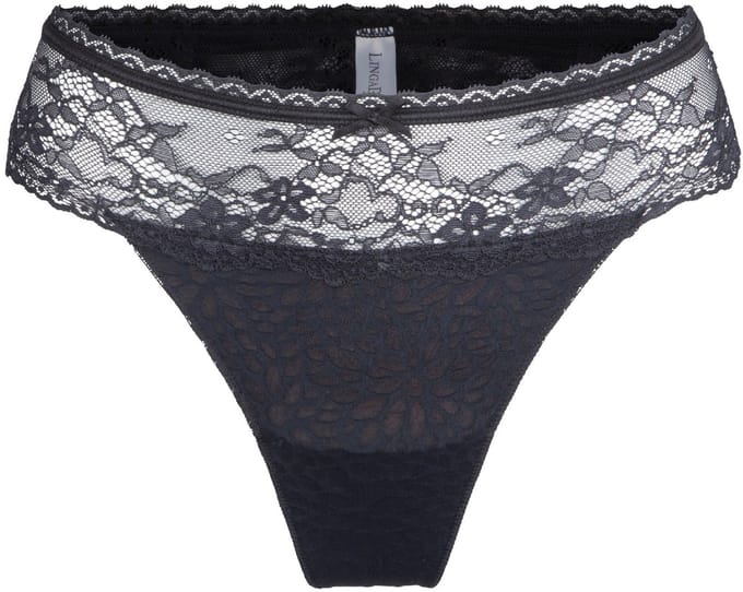 LingaDore - Daily String Zwart/Nude - maat L - Zwart/Beige