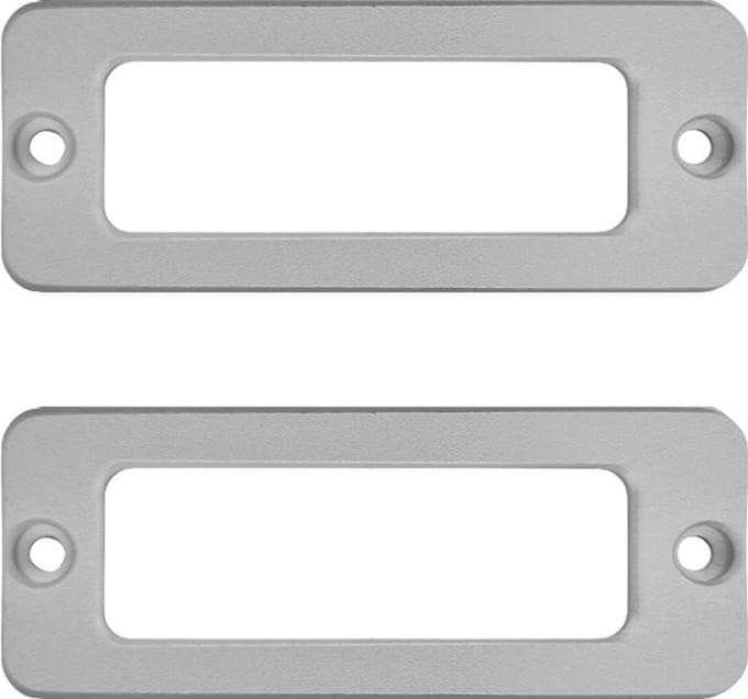 CombiCraft Etikethouder met 2 gaten 65x25mm aluminium - 10 stuks