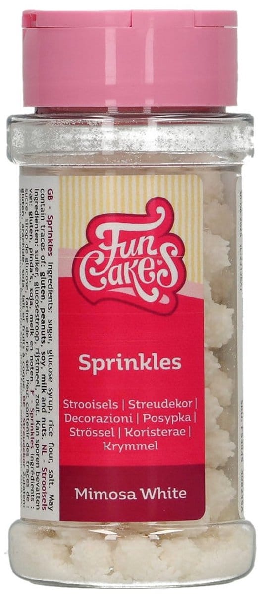 FunCakes Suikerdecoraties - Mimosa - Wit - 45g - Eetbare Taartdecoratie