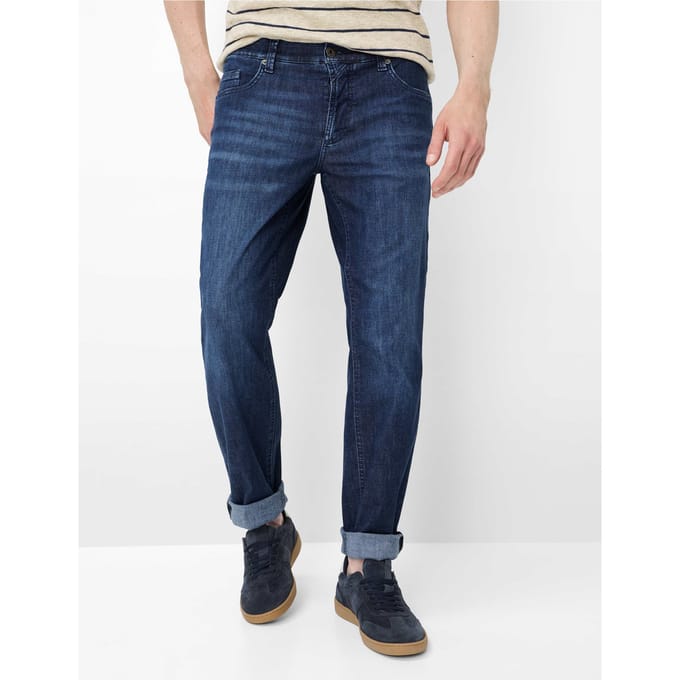 Eurex Heren Jeans  Style LUKE BLUE, denim blauw regular, maat 30