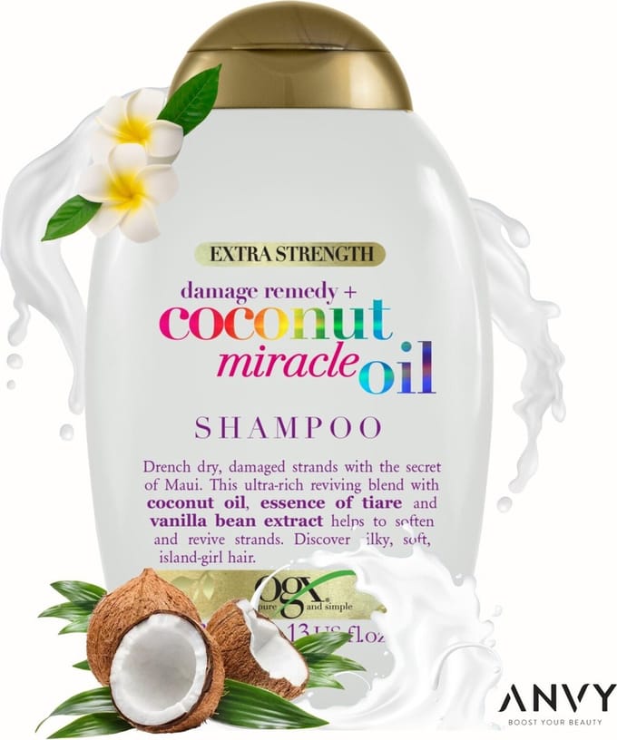 Herstellende Shampoo OGX Coconut MIracle Oil Beschadigd Haar (385 ml)