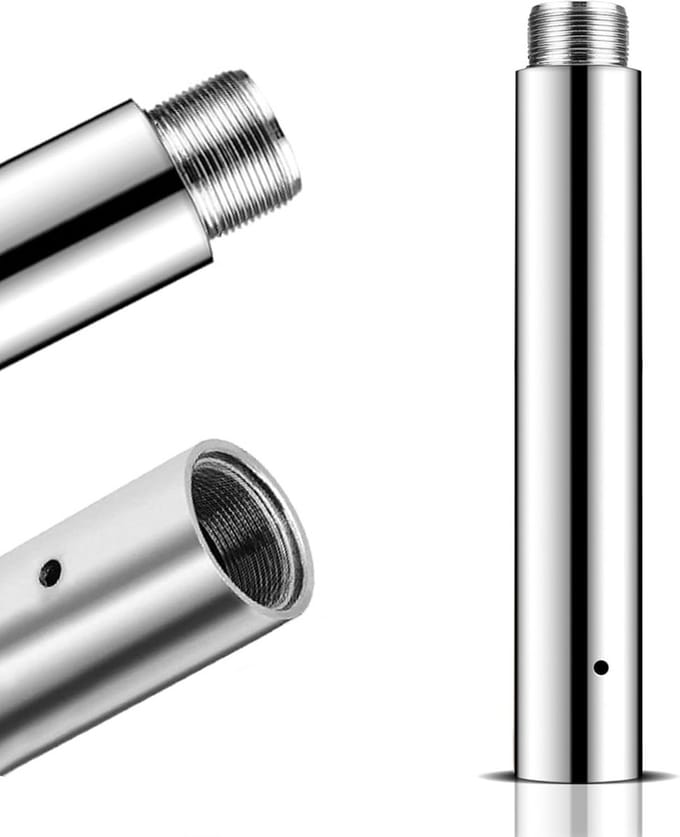 Verlengstuk 250 mm voor Professionele Pole Dance Stang - Zilver