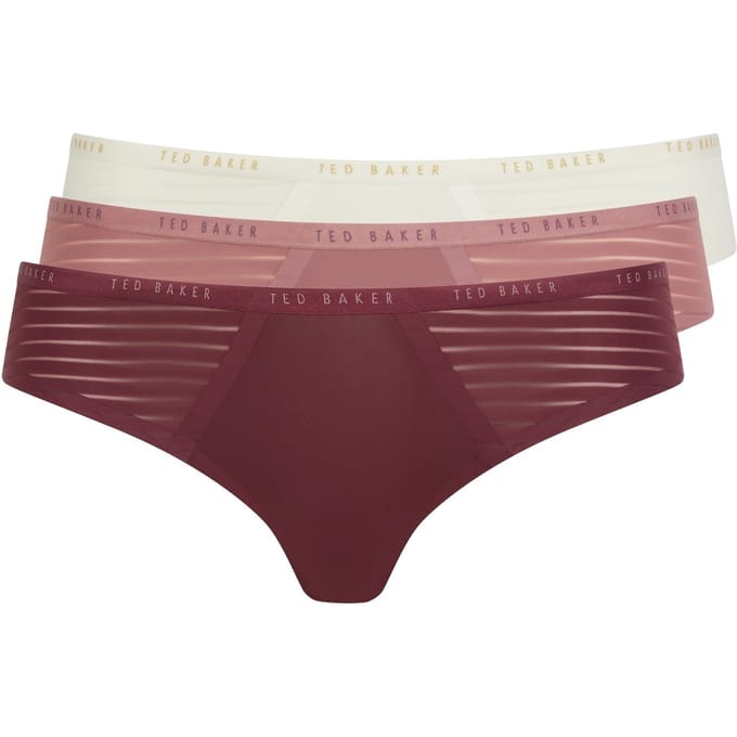Ted Baker Jessie Mesh Brief No Show Wine/mauve/white Größe: XXL | Unterhosen Outlet | Damen | Rot