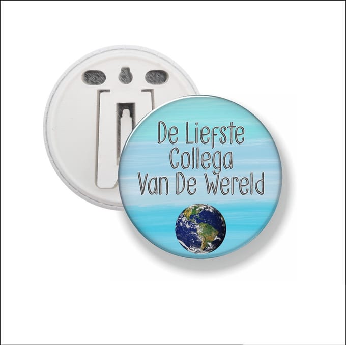 Button Met Clip 58 MM - De Liefste Collega Van De Wereld