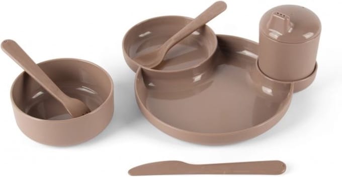TINY - Dinnertime servies geschenkset (mokka/7-delig)