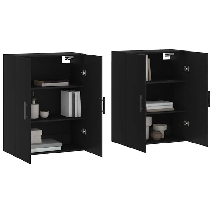 vidaXL - Hangkasten - 2 - st - 69,5x34x90 - cm - zwart