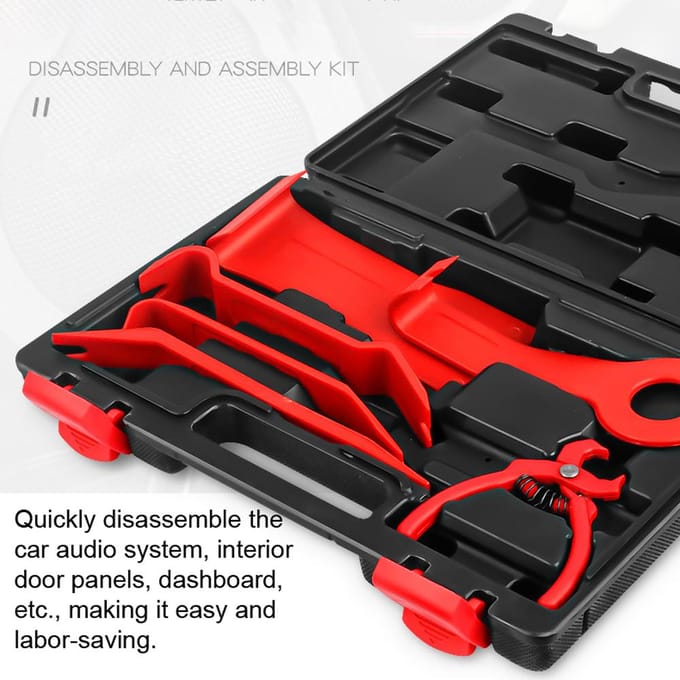 Auto-instrumentenset voor koevoetset Auto-binnendeur Clippaneel Trim Dashboard Removal Tool Kit Auto rood
