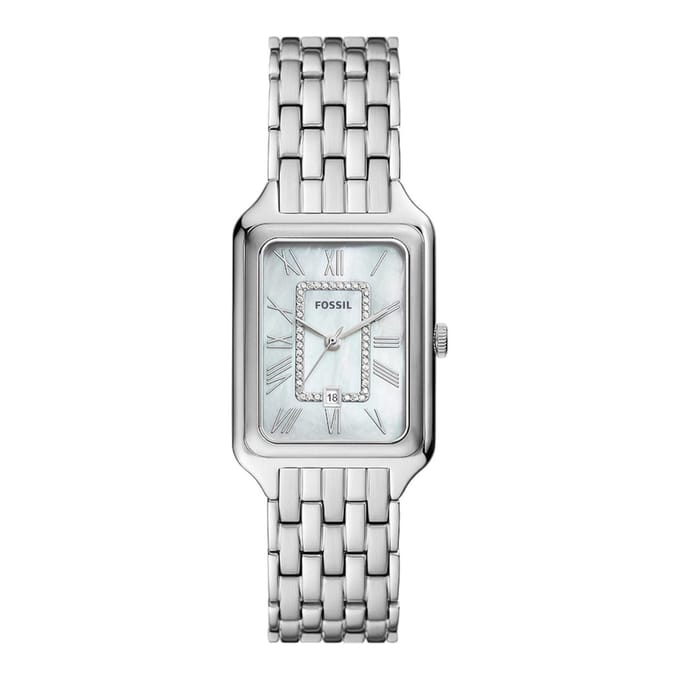 Fossil RAQUEL ES5306 Dames Horloge 26 mm - Zilverkleurig