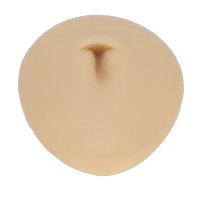 Modèle de nombril en silicone pour l'acupuncture, modèle de nombril humain souple pour la pratique du piercing beige