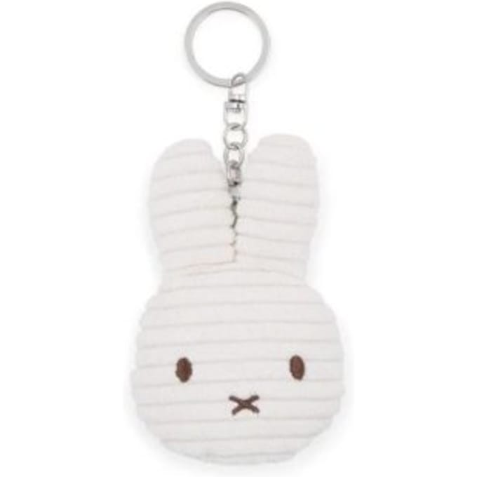 Nijntje sleutelhanger plat eco corduroy, 10 cm, off white