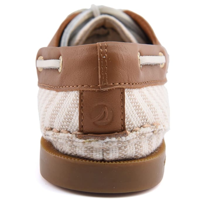 Sperry Authentiek Origineel Textiel Vrouwen Wit/Natuurlijk Standaard Bootschoenen