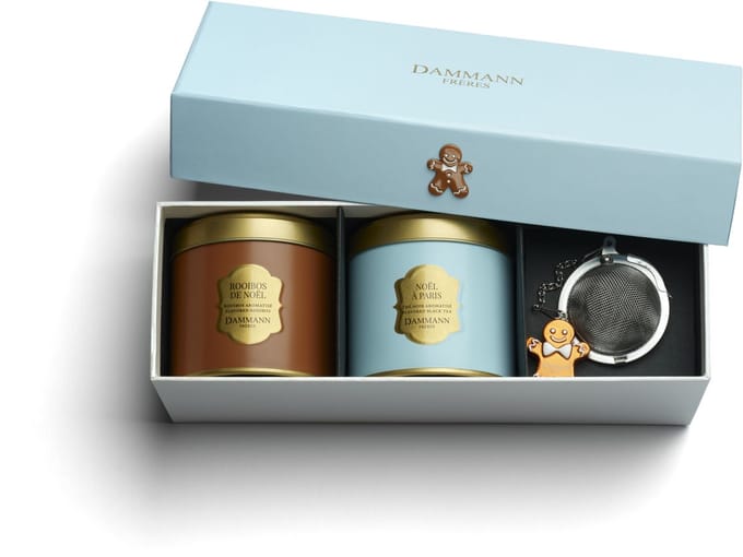 Dammann Frères - Giftbox Noël Givré - 2x40 gram + thee-ei