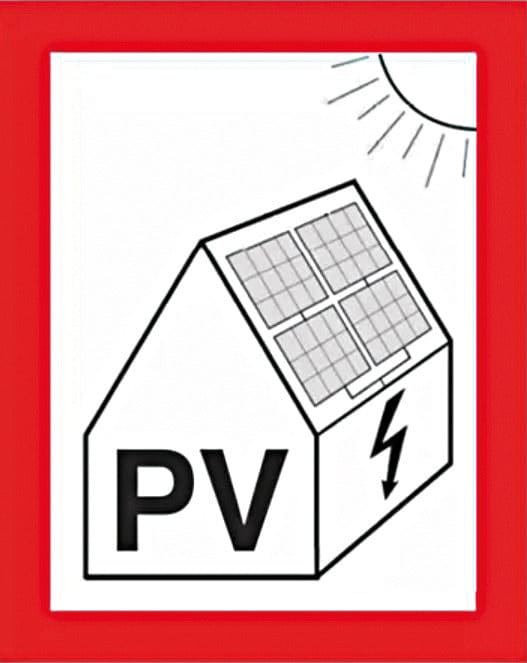 PV Systeem Waarschuwingsbord 105x148mm Zelfklevend - 182799