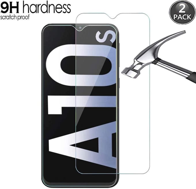 Screenprotector Glasplaatje Geschikt voor: Samsung Galaxy A10S Screen Protector [2-Pack] Tempered Glas