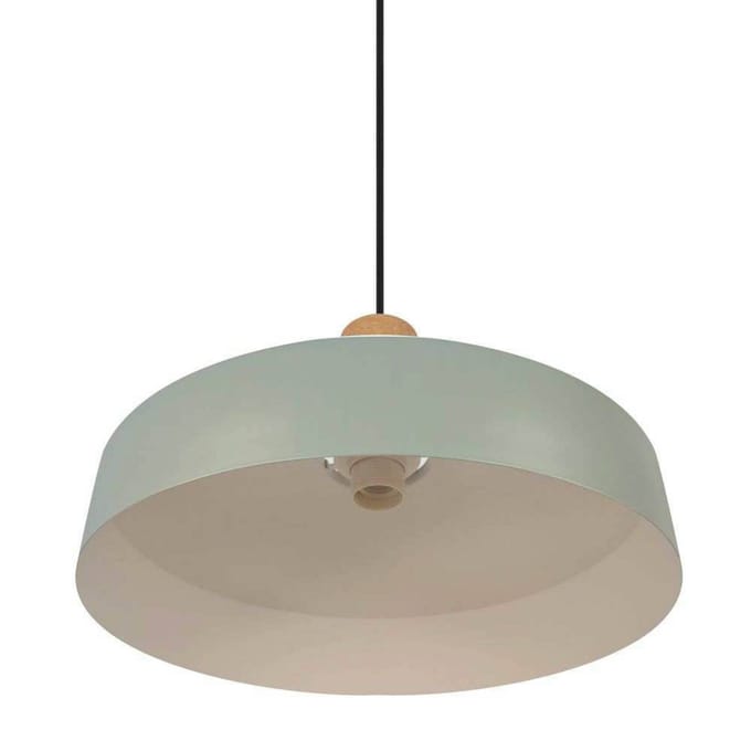 Nordlux Hanglamp Elvas, stofgroen, Ø 37 cm, metaal/kurk