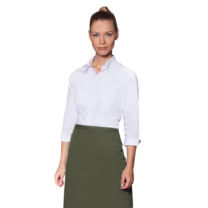 Karlowsky Basic Bistro Contrast Schort (Mosgroen)