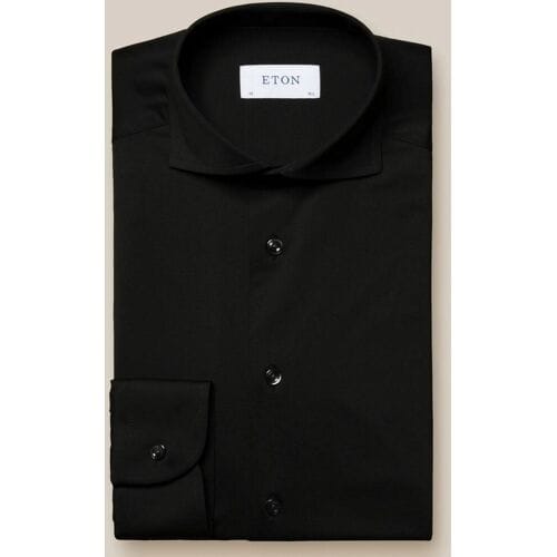 Eton Overhemd Ultimate Comfort Four-Way Stretch Zwart / male