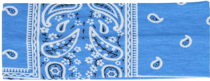 Haarsoires Haarband Stof 7cm - Paisley Patroon - Blauw