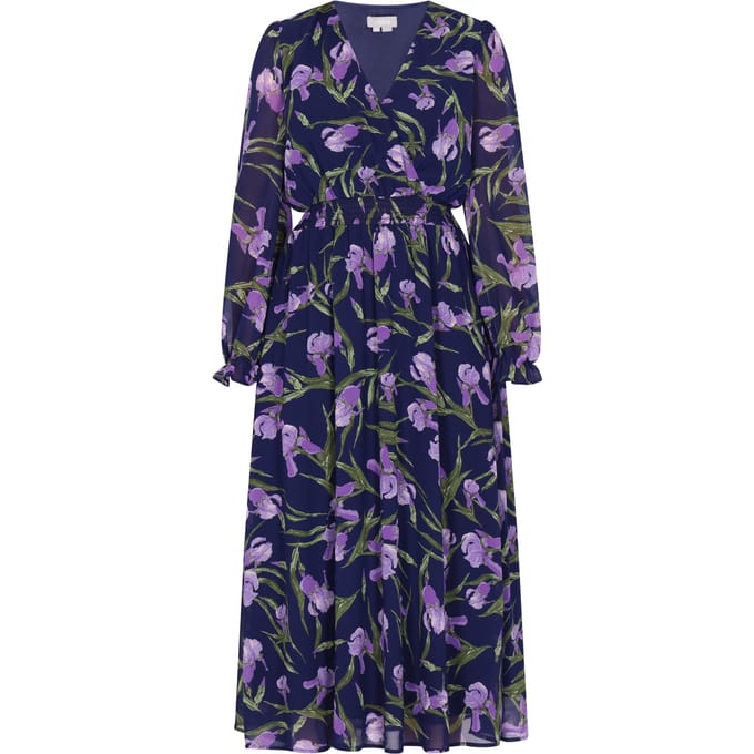 usha Jurk Dames Blauw Veelkleurig