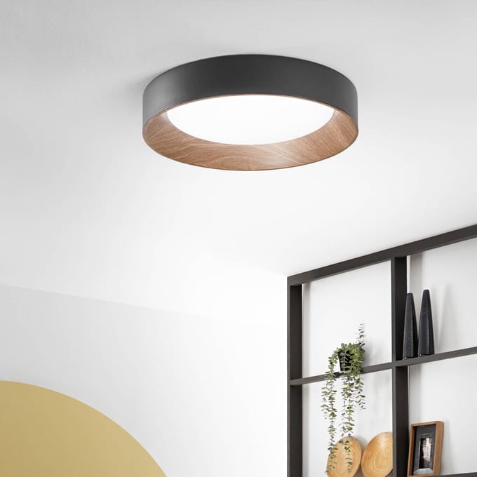 Luce Ambiente Design LED plafondlamp Arka, Ø 50 cm, zwart, metaal, CCT