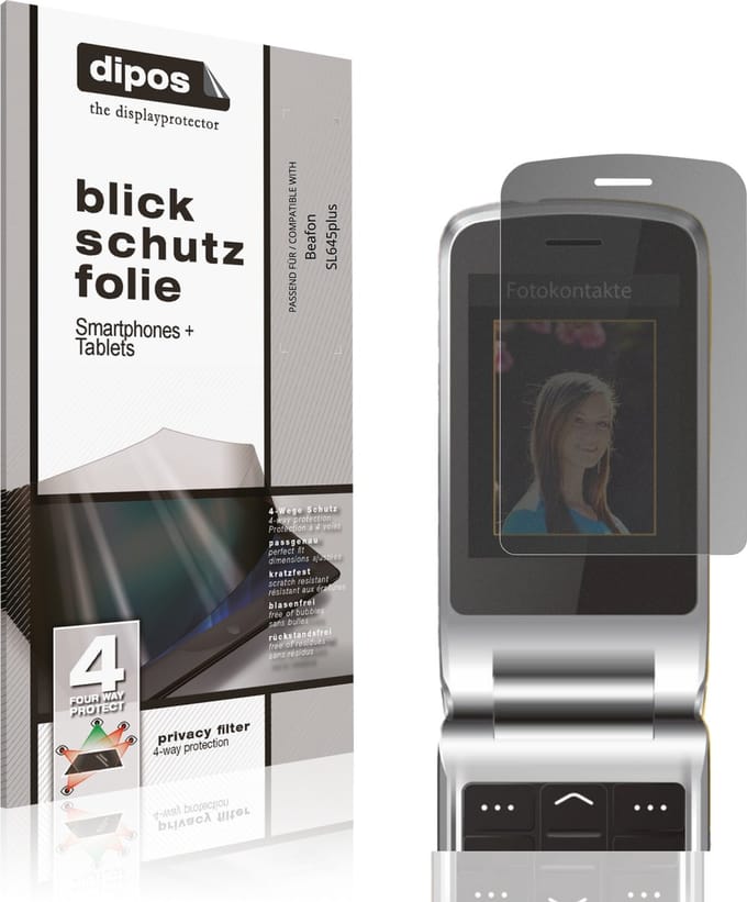 dipos – Matte Privacy Screenprotector geschikt voor Beafon SL645plus | Anti-Spy Beschermfolie