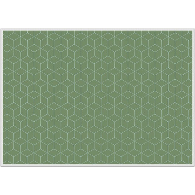 Placemat IEZZY hexagon groen 6 stuks
