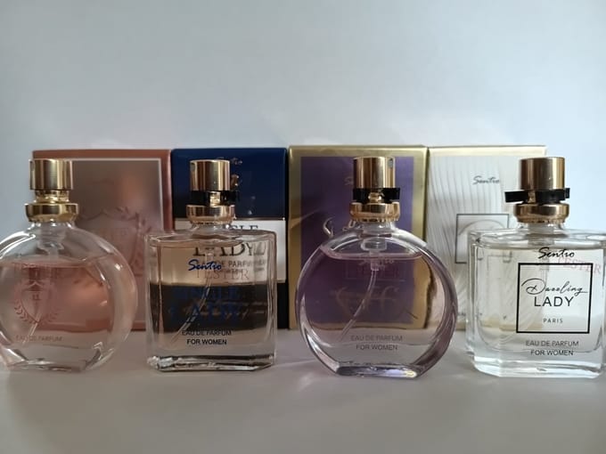sentio eau de parfum set van 4 stuks – dazzling lady - suffix - single lady - inter feer - women -15ML