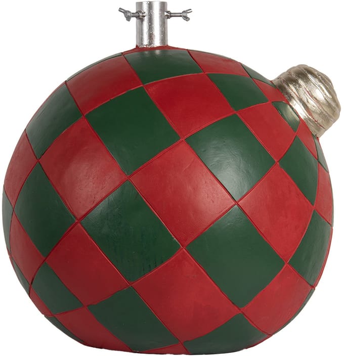 Clayre & Eef Kerstboom Standaard 42x42x43 cm Rood Groen Keramisch materiaal