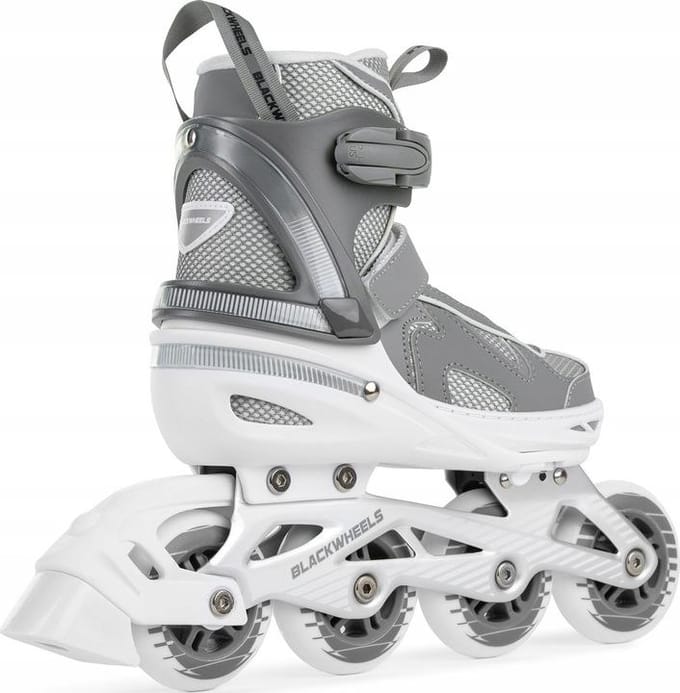 BLACKWHEELS Flex PRO - Skeelers - Inline Skates - Inlineskates Verstelbaar - Maat: 34-37 (M) - Grijs / Wit