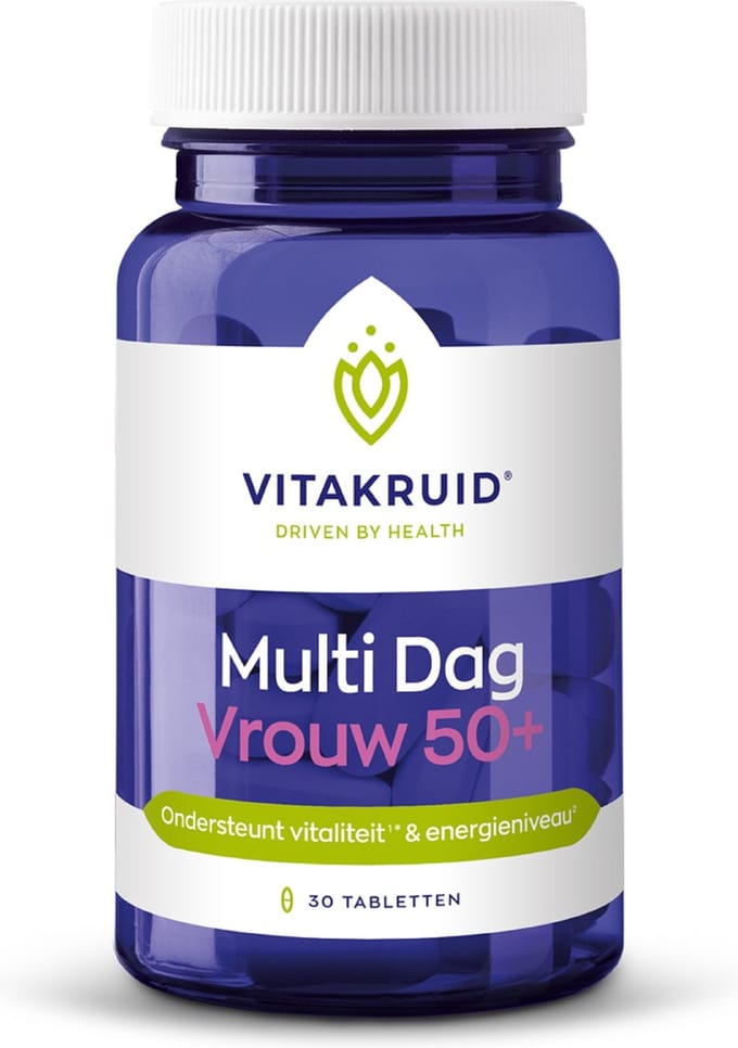 Vitakruid Multi Dag Vrouw 50+ 100% Vegan 30 Tabletten