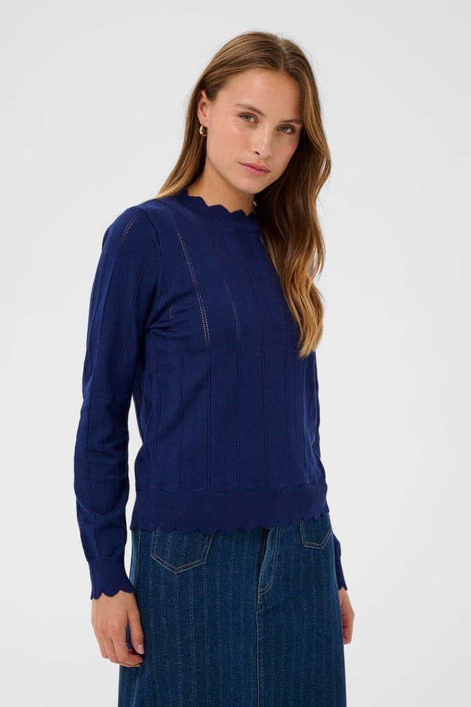 Saint Tropez ObetteSZ Pullover Dames Trui - Navy Peony