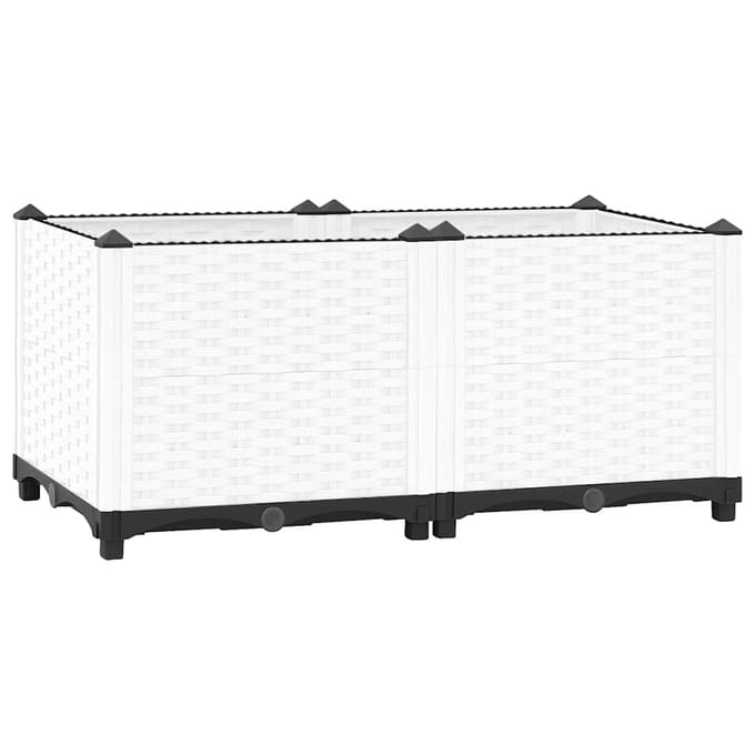 vidaXL - Plantenbak - verhoogd - 80x40x38 - cm - polypropeen
