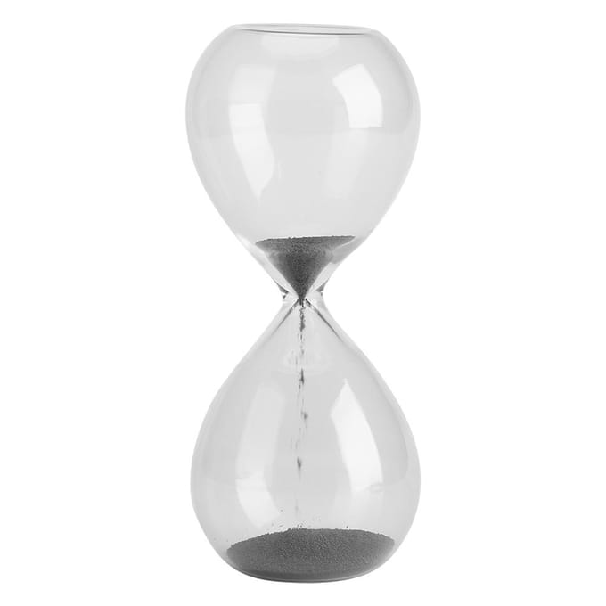 Magnetische Zandloper Zandloper Speelgoed Huis Kantoor Bureau Decoratie Display met Houten Basis white
