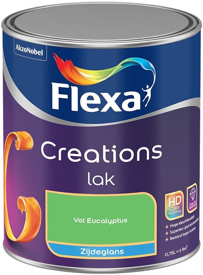 Flexa - Creations Lak Zijdeglans - Vol Eucalyptus - Mengverf - 750 Ml