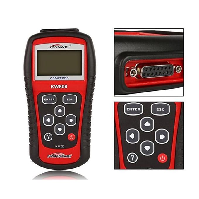 MaxiScan KW808 OBDII EOBD Scanner lecteur de Code de voiture testeur de Diagnostic red