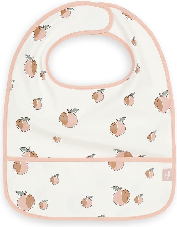 Jollein - Slab Waterproof (Peach) - Polyester - Polyurethaan - Slabbetjes Baby - 2 Stuks - 40 cm