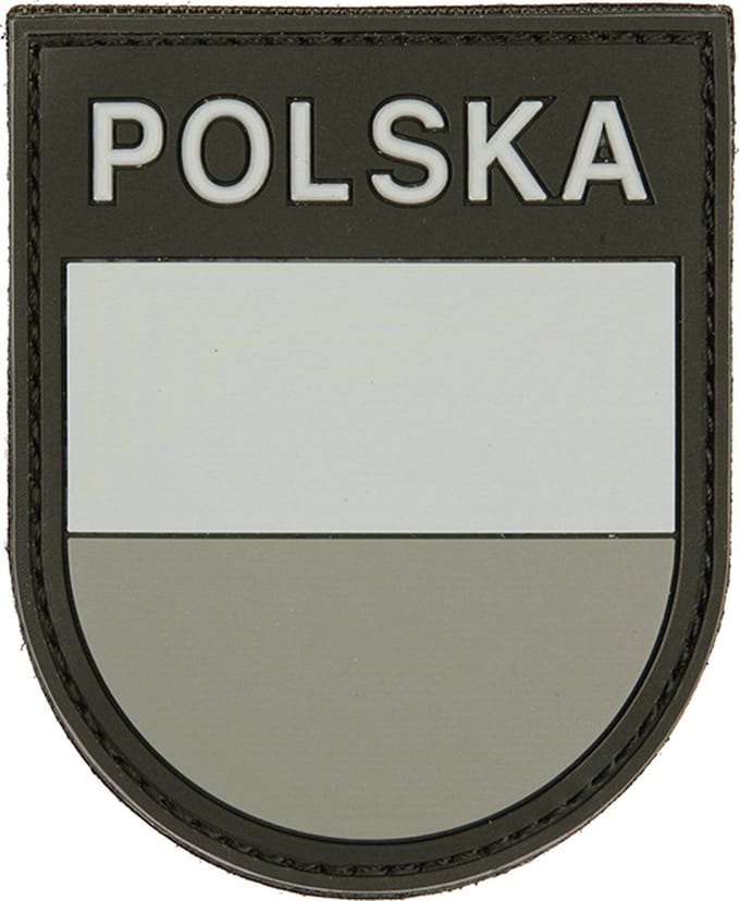 Embleem 3D PVC Polska grijs