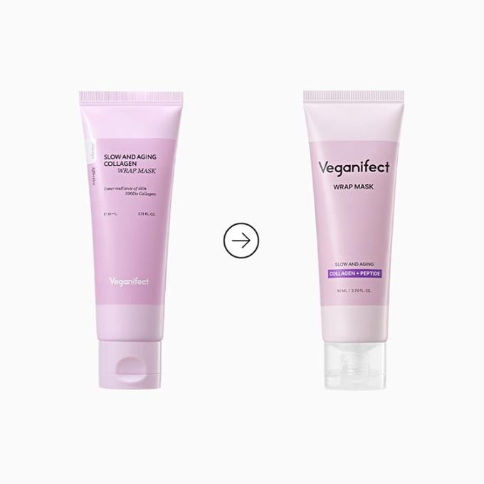 [Veganifect] Langzaam en verouderend collageen wrapmasker 80ml white