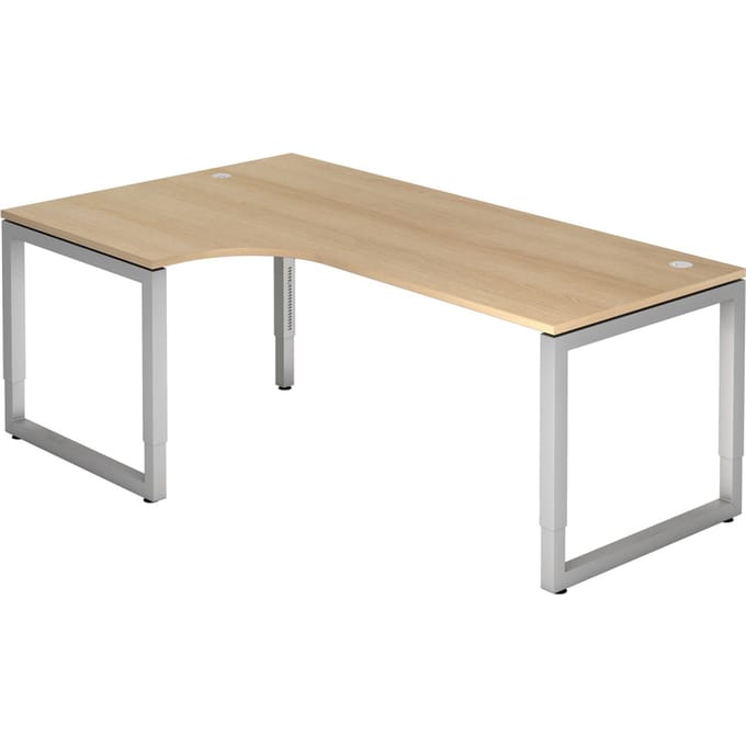 REGO 82 S | Bureau - 200 x 120 Eiken/Zilver Tafelhoogte I In hoogte verstelbaar