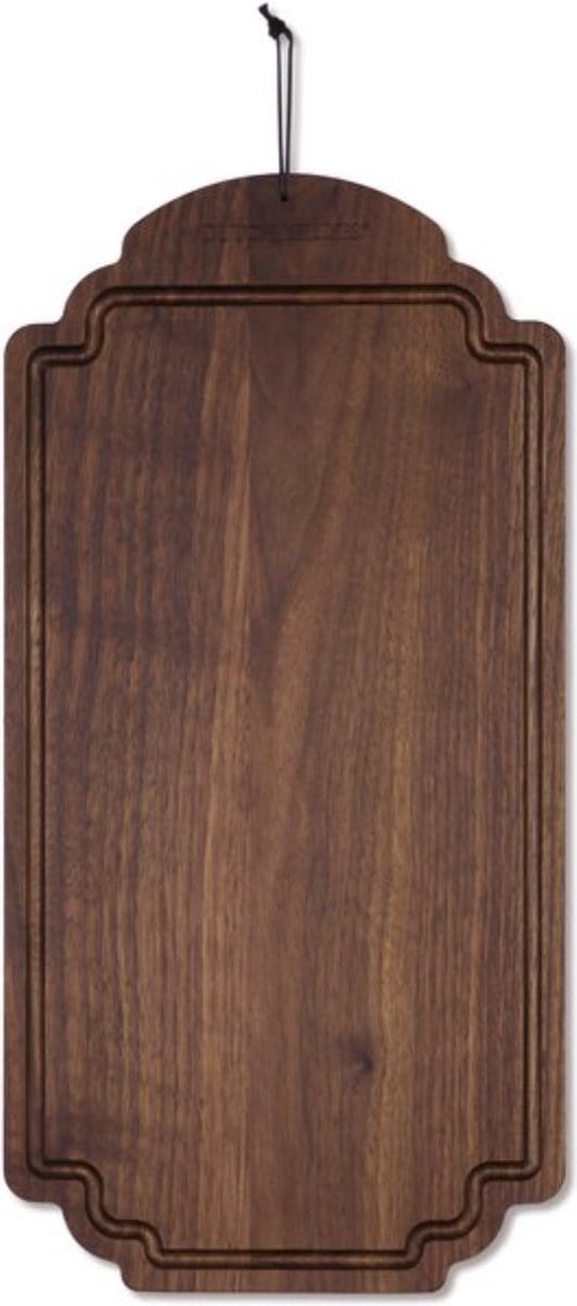 Dutchdeluxes - Luxe - Geoliede walnoot - Ontbijtplank - Serveerplank - Snijplank - 37.5 x 19 cm - Bruin